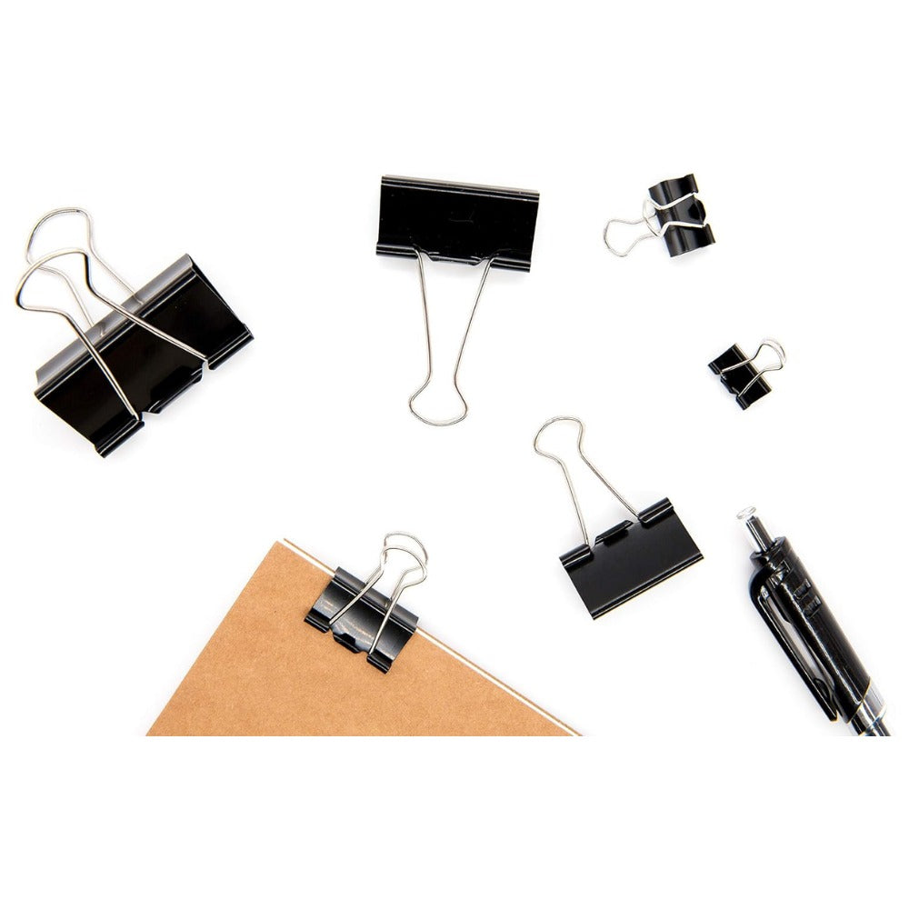 STELIN Binder Clips Paper Clamps, Assorted Sizes, 100 Count – Black, 6 Sizes in One Pack