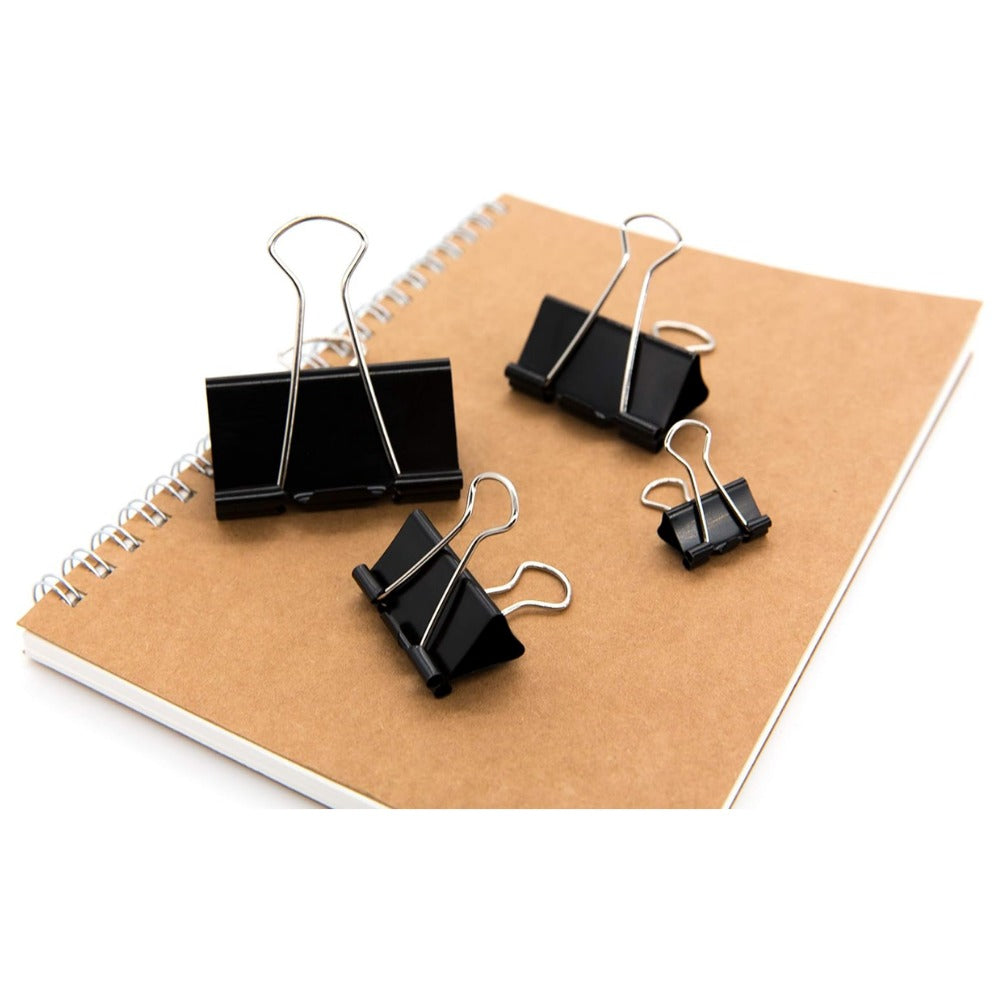 STELIN Binder Clips Paper Clamps, Assorted Sizes, 100 Count – Black, 6 Sizes in One Pack