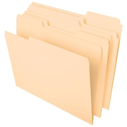 Pendaflex File Folders, 100 Pack, Durable Manila Folders, Letter Size (8.5" x 11"), 3 Top Tabs for Easy Labeling