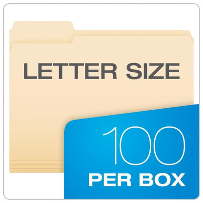 Pendaflex File Folders, 100 Pack, Durable Manila Folders, Letter Size (8.5" x 11"), 3 Top Tabs for Easy Labeling