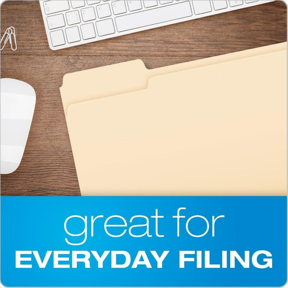 Pendaflex File Folders, 100 Pack, Durable Manila Folders, Letter Size (8.5" x 11"), 3 Top Tabs for Easy Labeling
