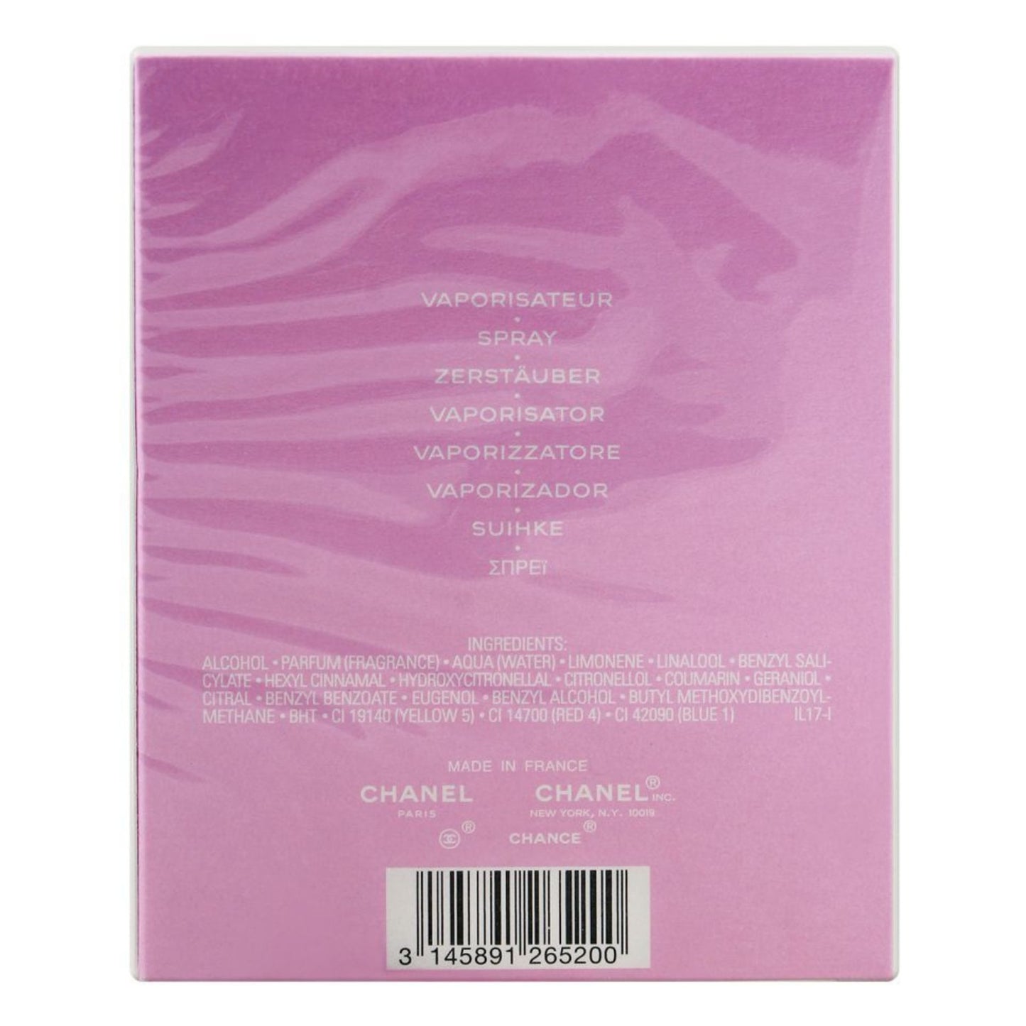 CHANEL Chance Eau de Parfum Spray for Women 3.4 oz / 100ml